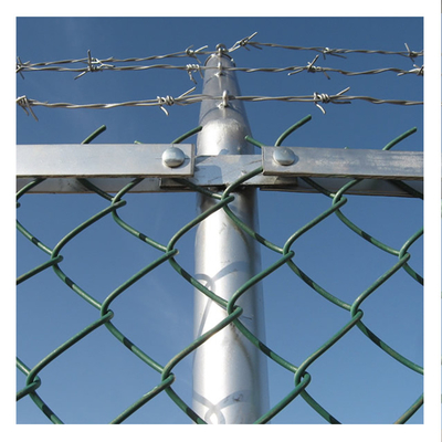 10 Ft Chain Link Security Fence Weave Removable Dengan Round Post
