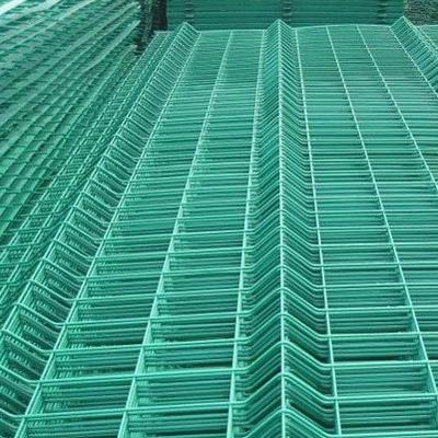 3mm 4mm Dilas PVC Dilapisi 3D Wire Mesh Fence Green PVC Coated