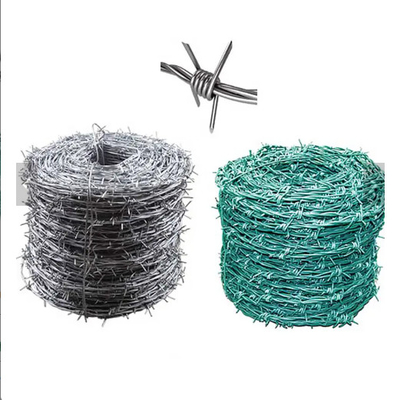 Disesuaikan 25KG Hot Dipped Galvanized Barbed Wire Fencing Bwg16 - 1/2 4 Titik