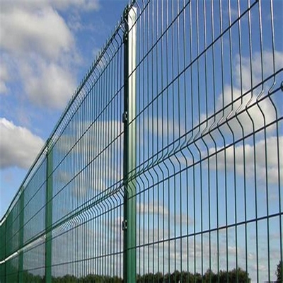 Dekoratif Besi Tempa 3D Wire Mesh Pagar Hijau Vinyl Dilapisi 1030mm tinggi