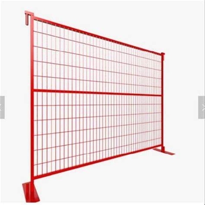 Orange Red Wire Movable Fence Panel Pagar Sementara 24kg 2400mm * 2100mm