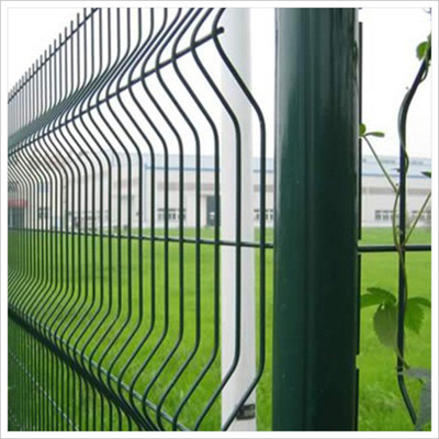 Green RAL 6005 PVC Coated 3D Welded Wire Fence Lebar 2m 2.2m