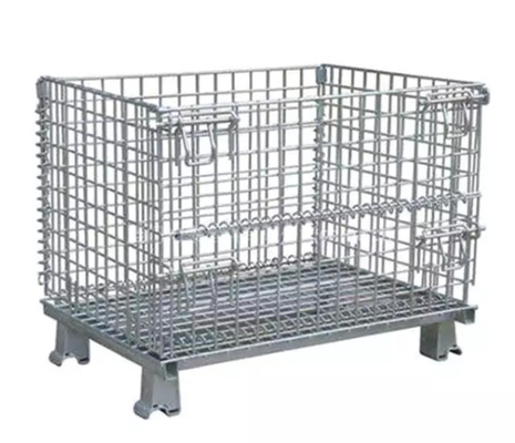 TLWY Be Reused 50*50mm Lipat Wire Mesh Container Cage Dengan Roda